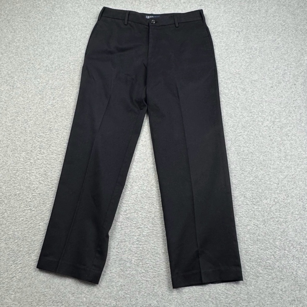Izod Black Madison Chino Slim Leg Cotton Pants Men’s 31W x 30L NEW
